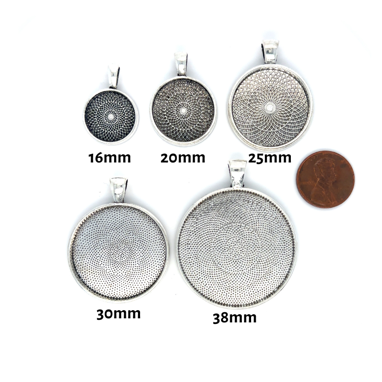 30mm Round Blank Pendant Tray - Perfect Pendants Plus