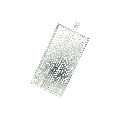 Extra Large Rectangle Pendant Bezel Blank - Resin Jewelry Blanks