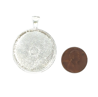 30mm Round Blank Pendant Tray