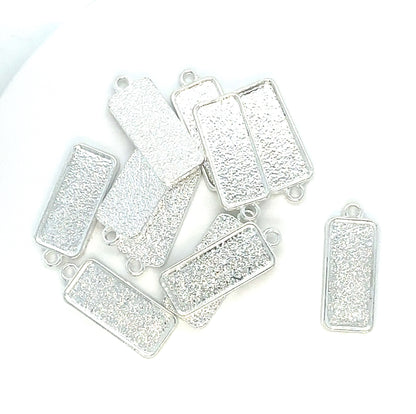 10x25mm Top Loop Vertical Rectangle Pendant Setting - Perfect Pendants Plus