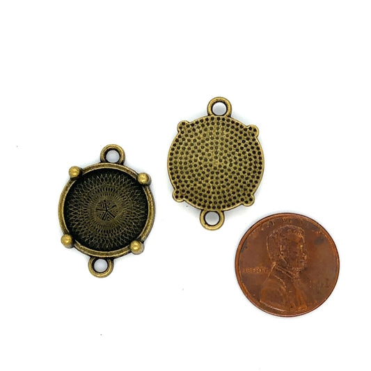 15mm Small Round Connector Setting - Perfect Pendants Plus