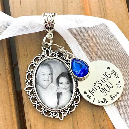 DIY KIT Something Blue Photo Memory Charm Brides Bouquet - Perfect Pendants Plus