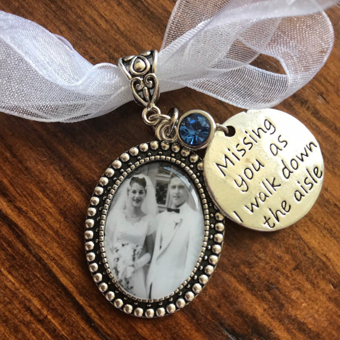 Something Blue Memorial Wedding Bouquet Charms – Perfect Pendants Plus