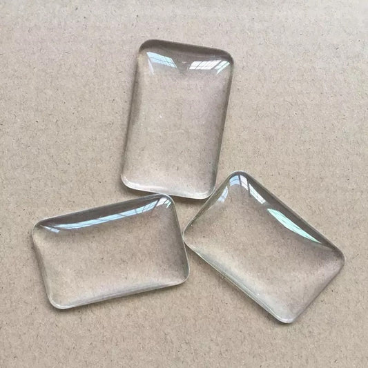 25x35mm Rectangle Glass Cabochon - Perfect Pendants Plus