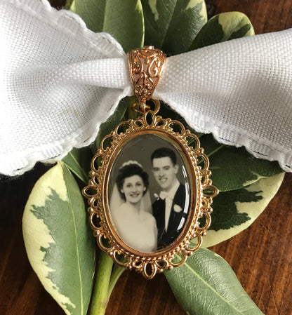 Walk With Me Wedding Memorial Photo Charm - Perfect Pendants Plus