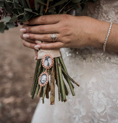 Walk With Me Wedding Memorial Photo Charm - Perfect Pendants Plus