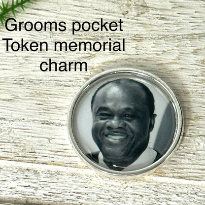 Pocket Coin Challenge Photo Charm Wedding Day Military deployment - Perfect Pendants Plus