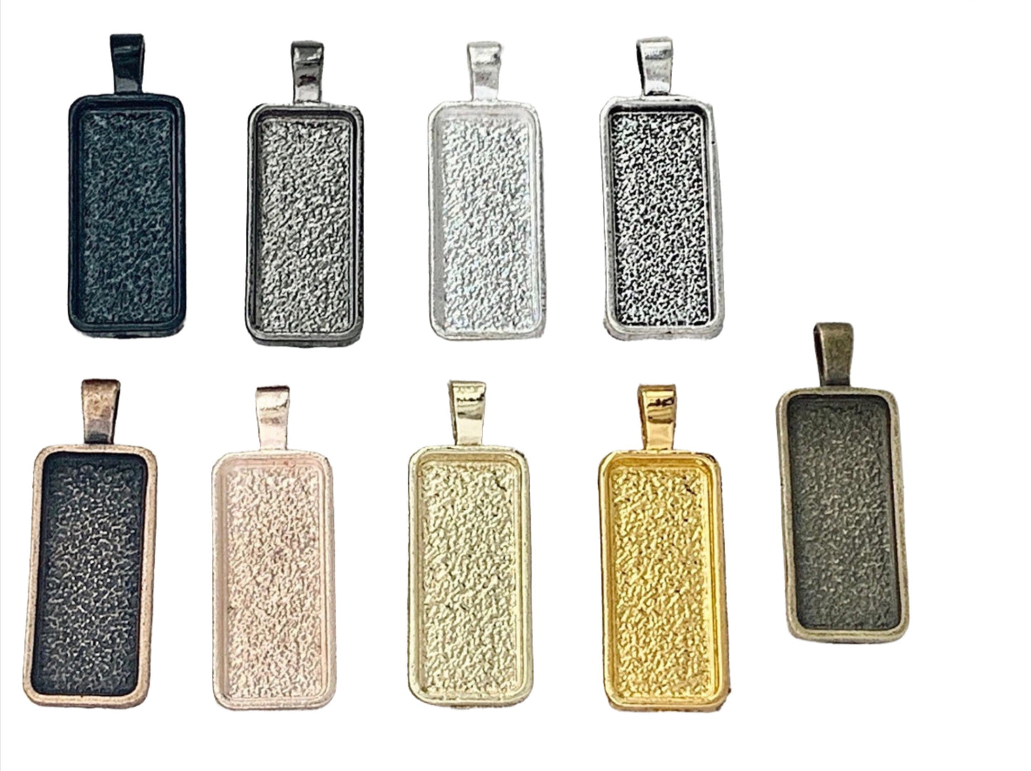 10x25mm Vertical Rectangle Pendant Setting - Perfect Pendants Plus