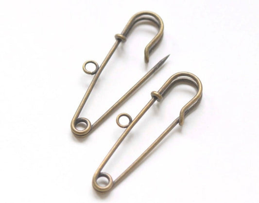 Safety Pin with Loop Photo Attachment - Perfect Pendants Plus